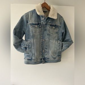 CrewCuts Sherpa Lined Denim Kids Size 8-9